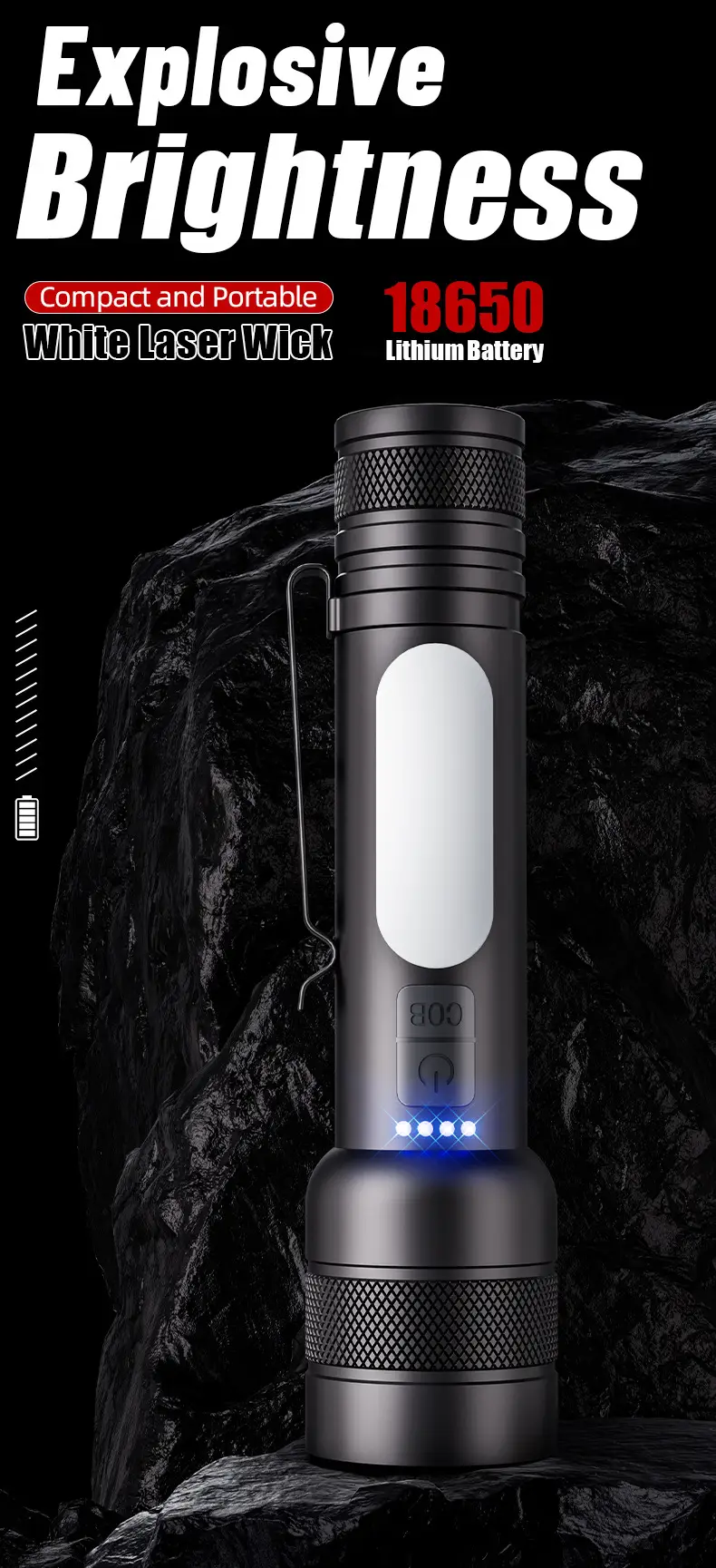 Portable Waterproof Flashlight for Outdoor Use β feature 2