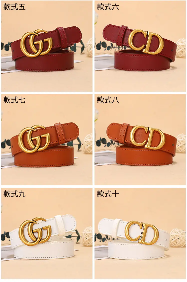 Double G Classic Belt for Women Black Red Gold — feature 11
