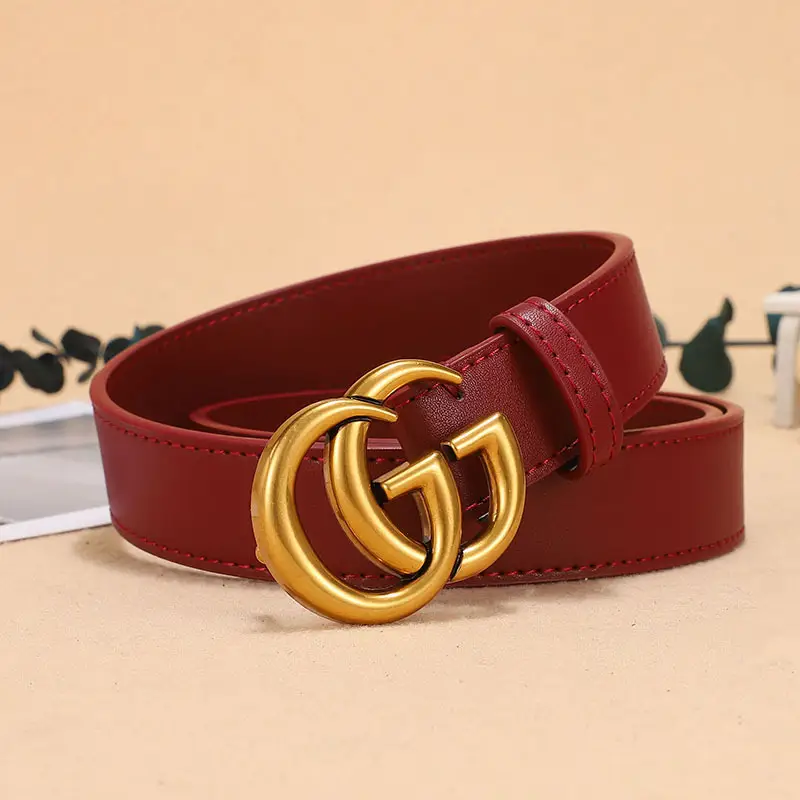 Double G Classic Belt for Women Black Red Gold — feature 17