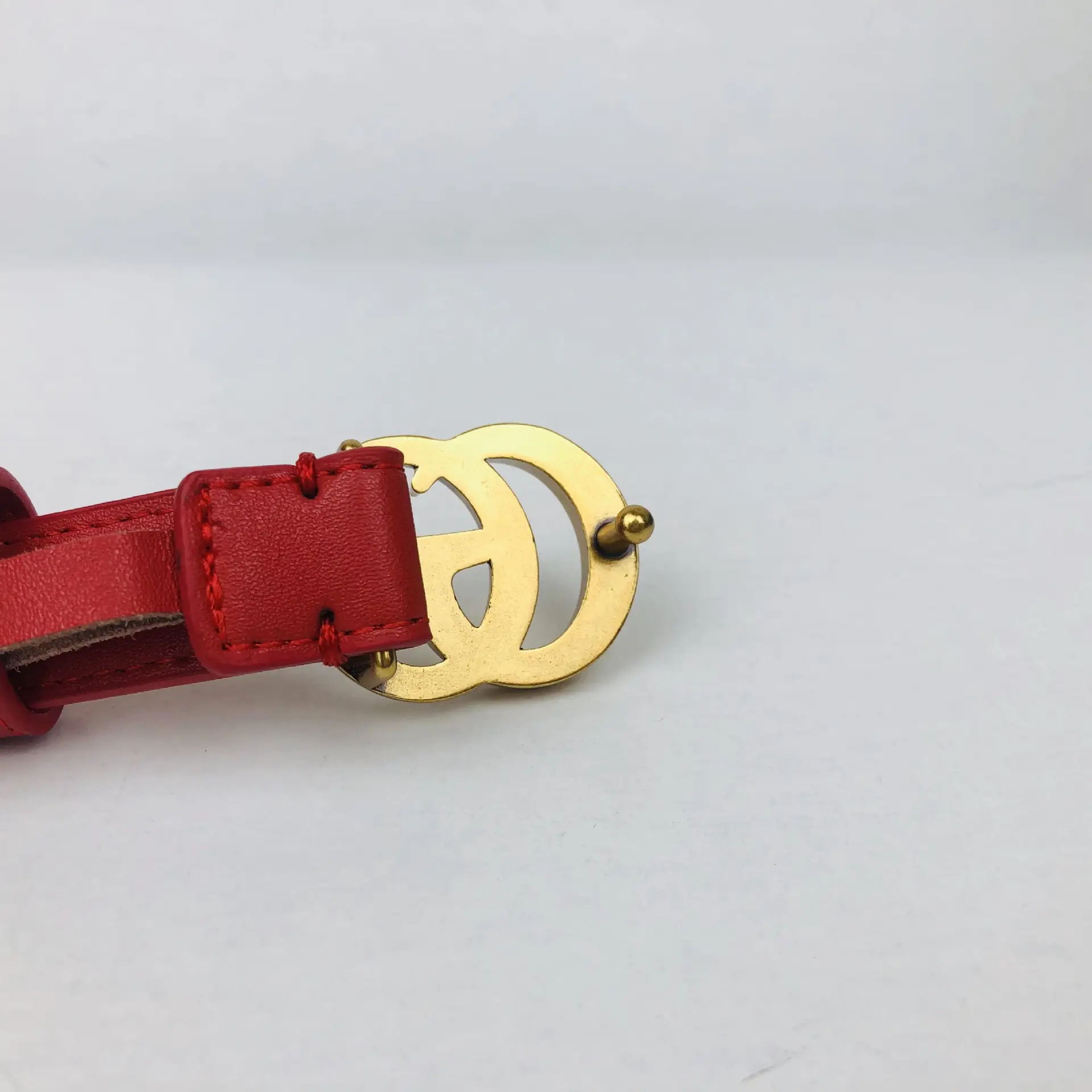 Double G Classic Belt for Women Black Red Gold — feature 6