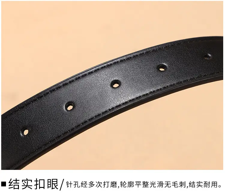 Double G Classic Belt for Women Black Red Gold — feature 8