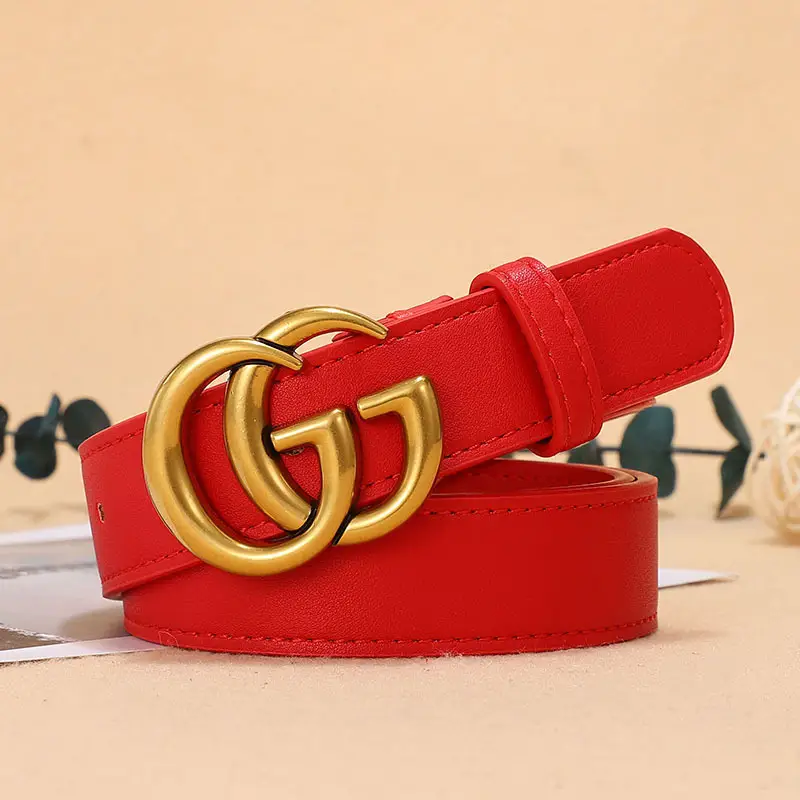 Double G Classic Belt for Women Black Red Gold