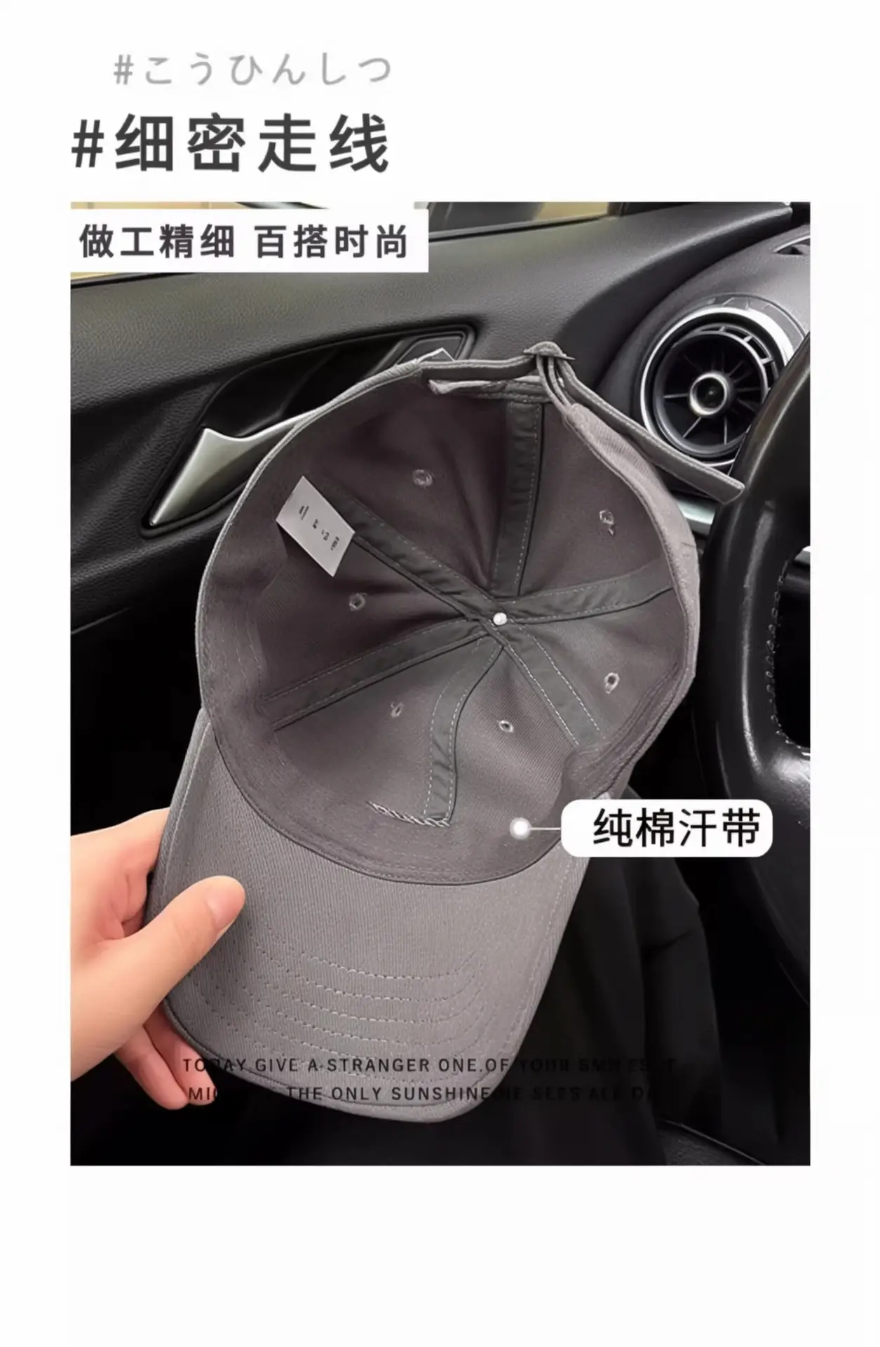 Women's Duckbill Cap Gray Large Head Circumference — feature 15