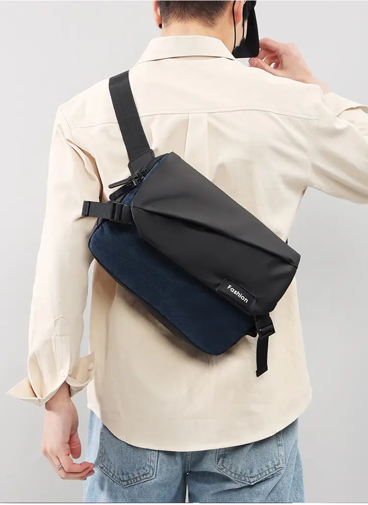 Fashionable Men's Water-Repellent Crossbody Bag — feature 17