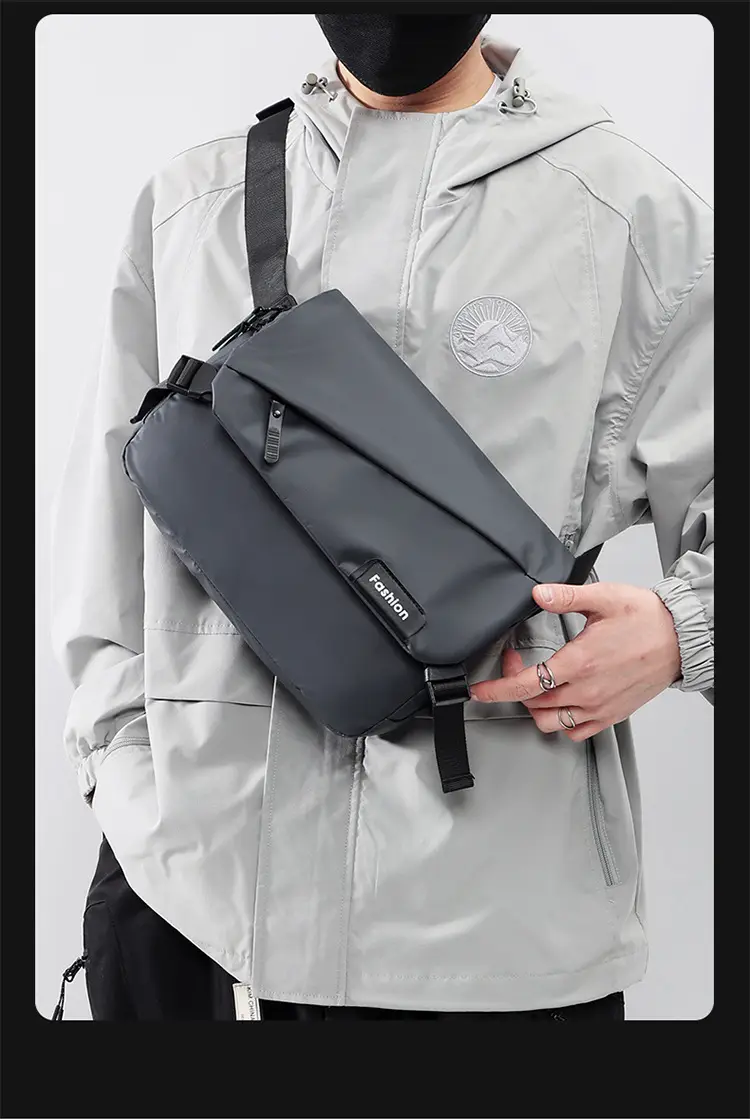 Fashionable Men's Water-Repellent Crossbody Bag — feature 6