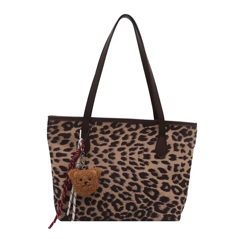 Leopard Print Large Capacity Women's Tote Bag - Image 13
