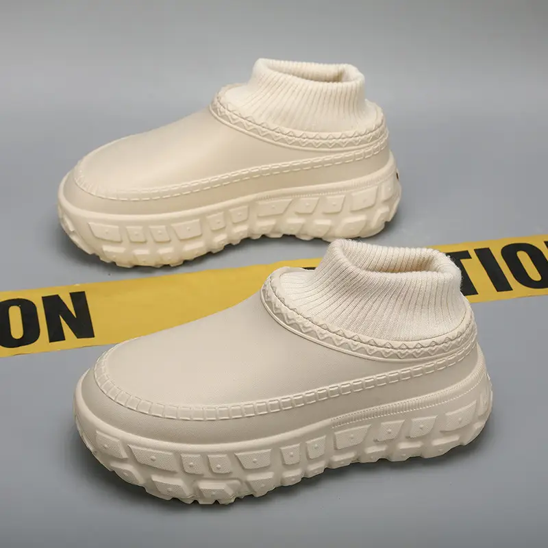 Cotton Slippers for Men and Women, 2025 Winter New Style, Waterproof, Closed Heel, Thick-Soled, Warm Cotton Shoes, Soft-Soled Short Boots - Image 6