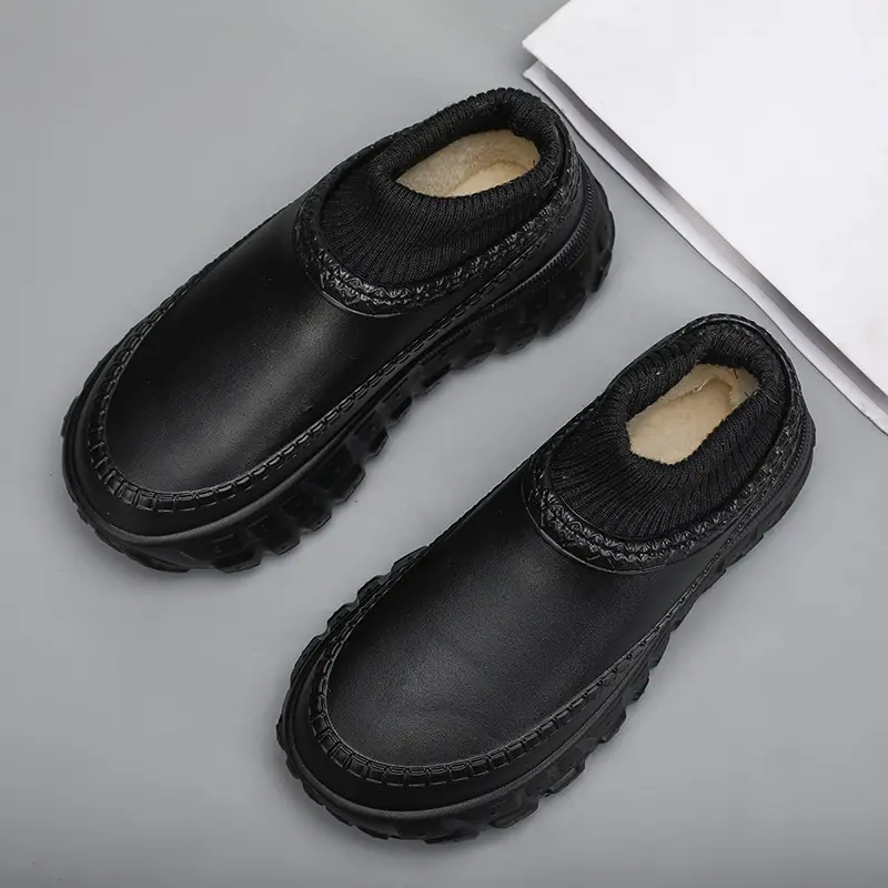 Cotton Slippers for Men and Women, 2025 Winter New Style, Waterproof, Closed Heel, Thick-Soled, Warm Cotton Shoes, Soft-Soled Short Boots - Image 7