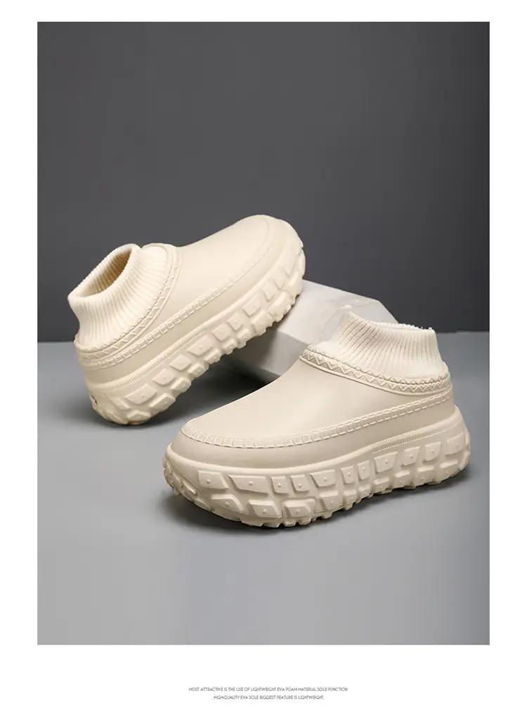 Cotton Slippers for Men and Women, 2025 Winter New Style, Waterproof, Closed Heel, Thick-Soled, Warm Cotton Shoes, Soft-Soled Short Boots — feature 11