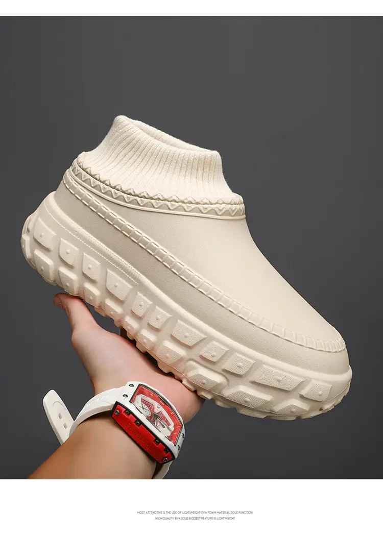 Cotton Slippers for Men and Women, 2025 Winter New Style, Waterproof, Closed Heel, Thick-Soled, Warm Cotton Shoes, Soft-Soled Short Boots — feature 12