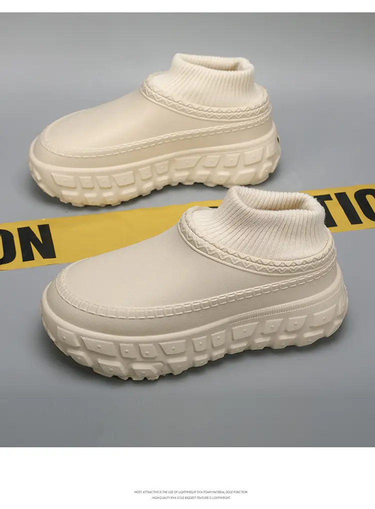 Cotton Slippers for Men and Women, 2025 Winter New Style, Waterproof, Closed Heel, Thick-Soled, Warm Cotton Shoes, Soft-Soled Short Boots — feature 13
