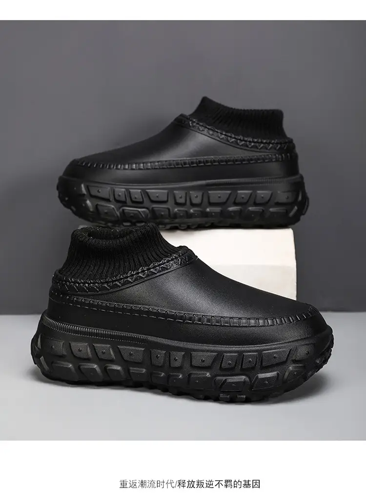 Cotton Slippers for Men and Women, 2025 Winter New Style, Waterproof, Closed Heel, Thick-Soled, Warm Cotton Shoes, Soft-Soled Short Boots — feature 15