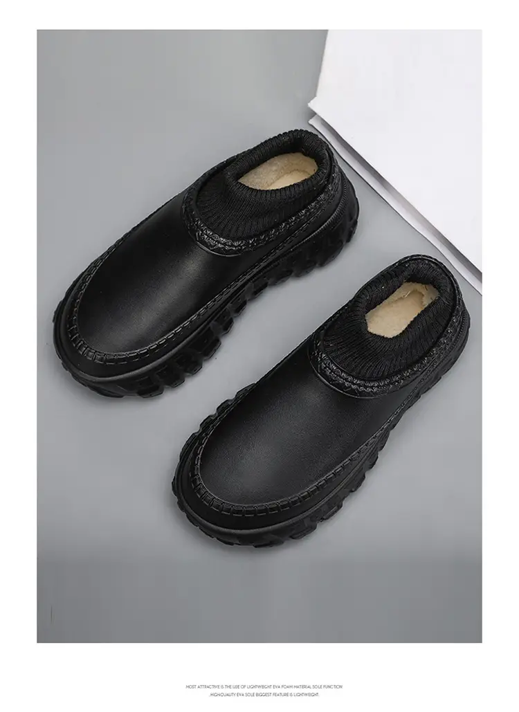 Cotton Slippers for Men and Women, 2025 Winter New Style, Waterproof, Closed Heel, Thick-Soled, Warm Cotton Shoes, Soft-Soled Short Boots — feature 16
