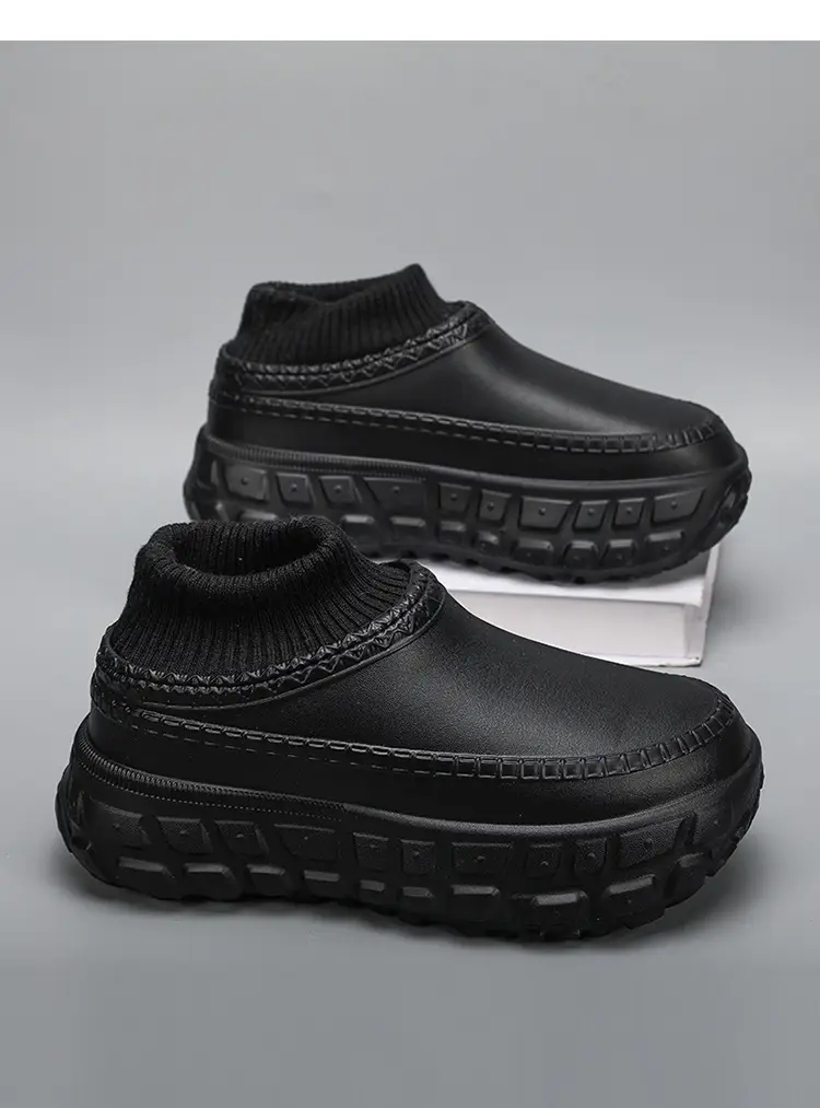 Cotton Slippers for Men and Women, 2025 Winter New Style, Waterproof, Closed Heel, Thick-Soled, Warm Cotton Shoes, Soft-Soled Short Boots — feature 17