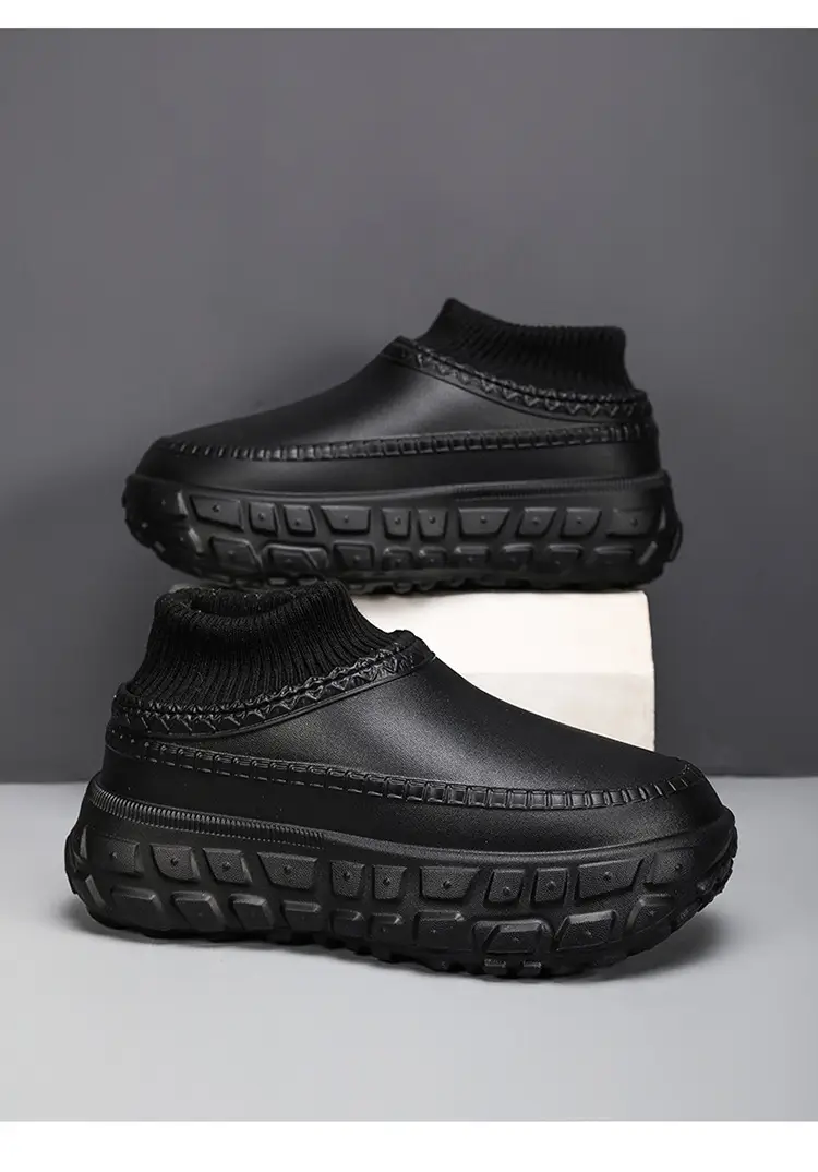 Cotton Slippers for Men and Women, 2025 Winter New Style, Waterproof, Closed Heel, Thick-Soled, Warm Cotton Shoes, Soft-Soled Short Boots — feature 6