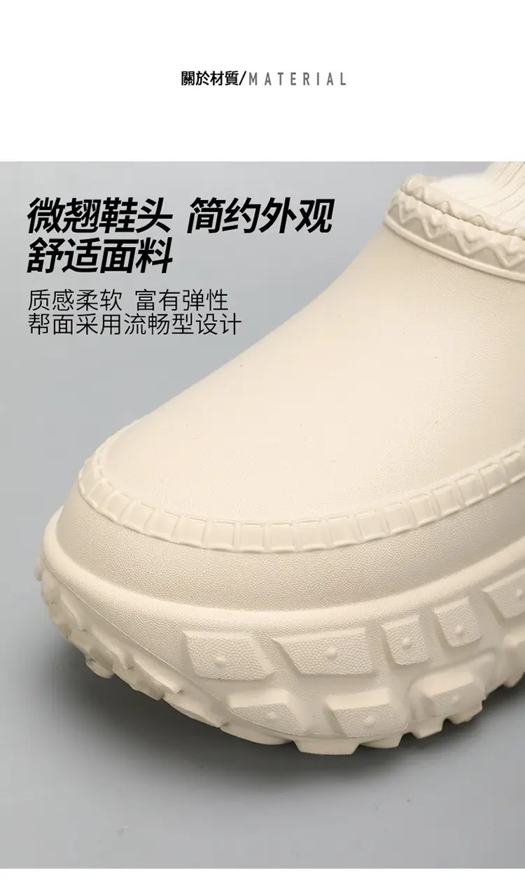 Cotton Slippers for Men and Women, 2025 Winter New Style, Waterproof, Closed Heel, Thick-Soled, Warm Cotton Shoes, Soft-Soled Short Boots — feature 7