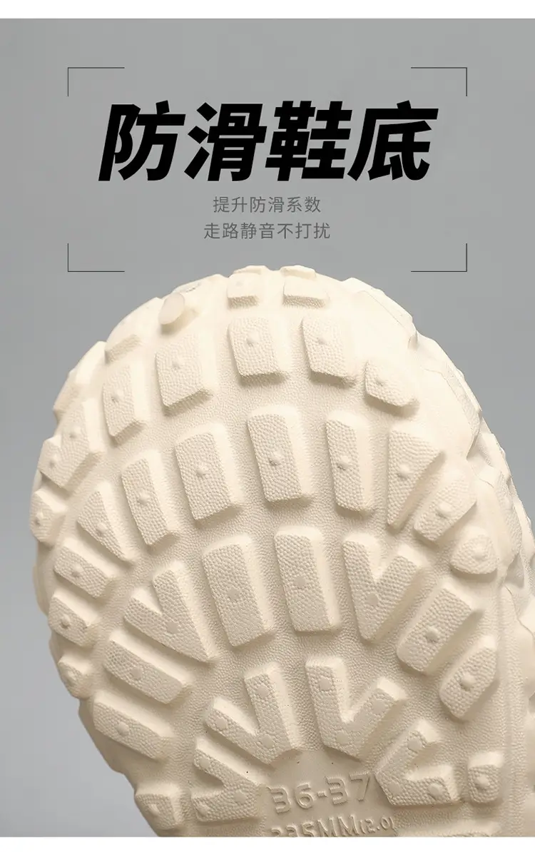 Cotton Slippers for Men and Women, 2025 Winter New Style, Waterproof, Closed Heel, Thick-Soled, Warm Cotton Shoes, Soft-Soled Short Boots — feature 8