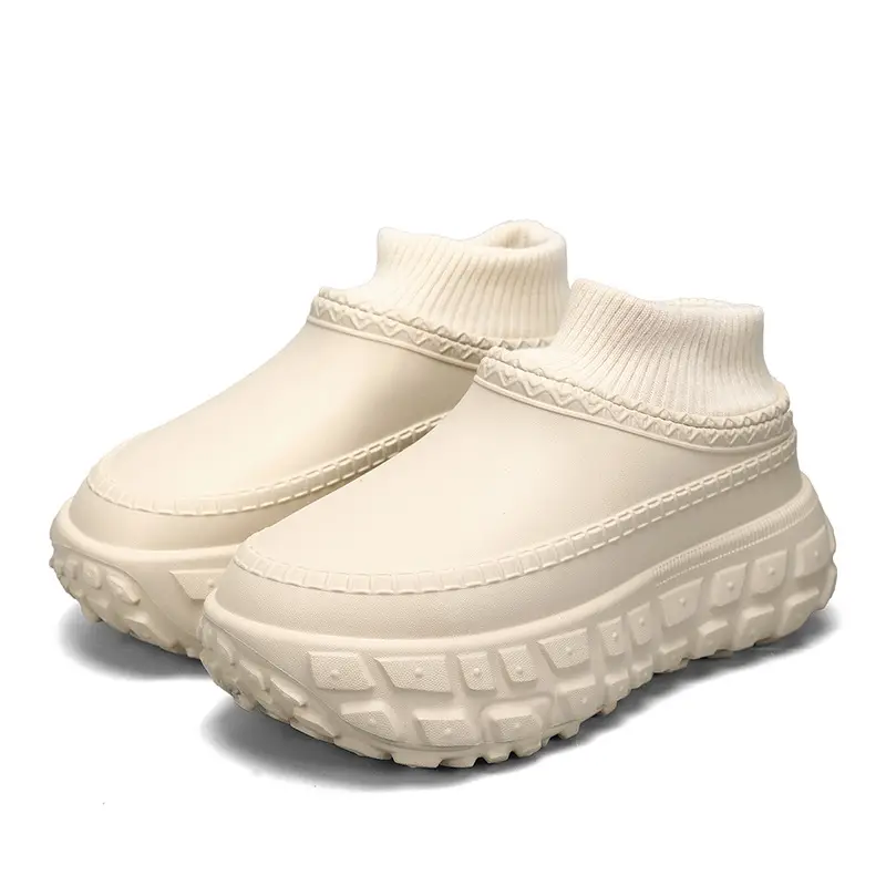 Cotton Slippers for Men and Women, 2025 Winter New Style, Waterproof, Closed Heel, Thick-Soled, Warm Cotton Shoes, Soft-Soled Short Boots - Image 2