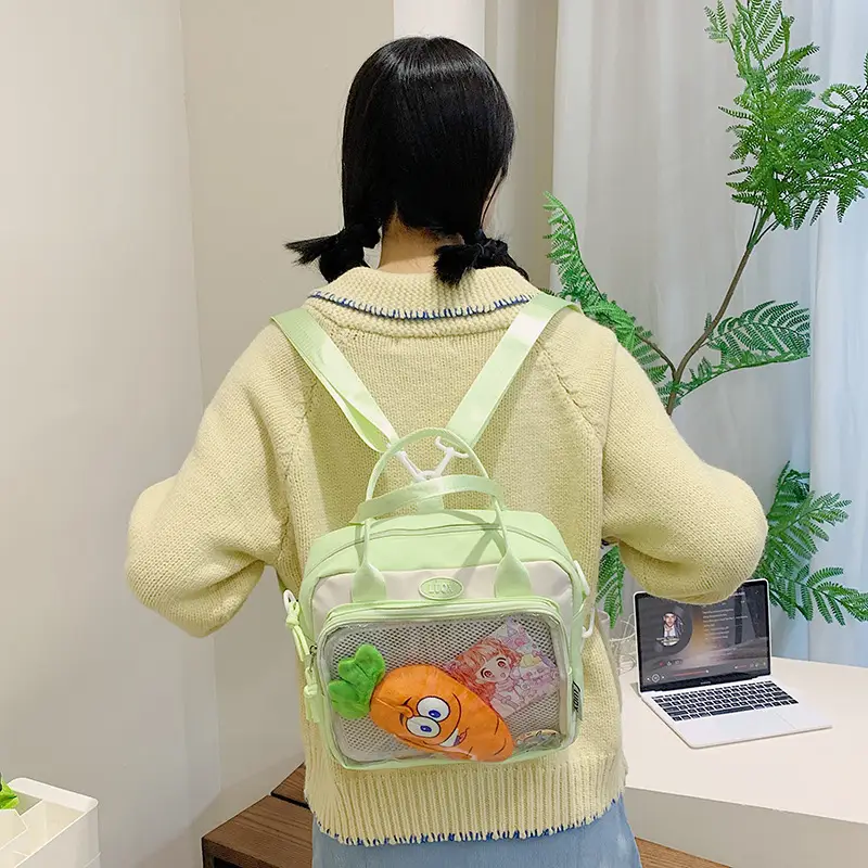 Transparent Student Backpack Cross-Border Large Capacity Fashion Shoulder Messenger Bag - Image 7