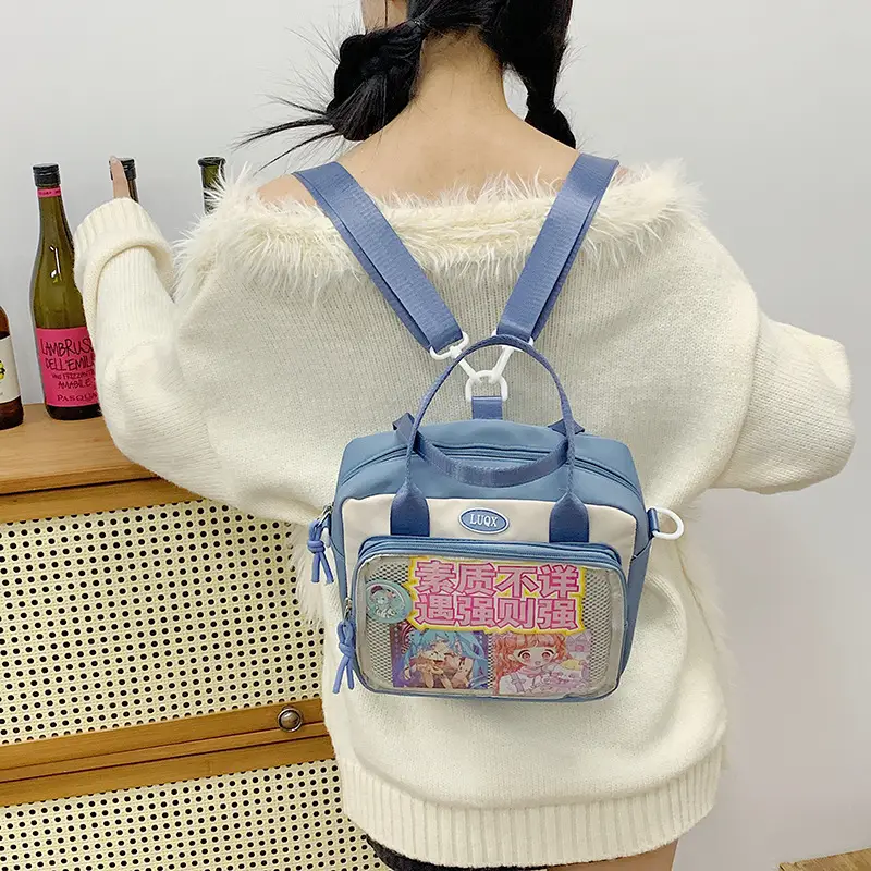 Transparent Student Backpack Cross-Border Large Capacity Fashion Shoulder Messenger Bag - Image 8