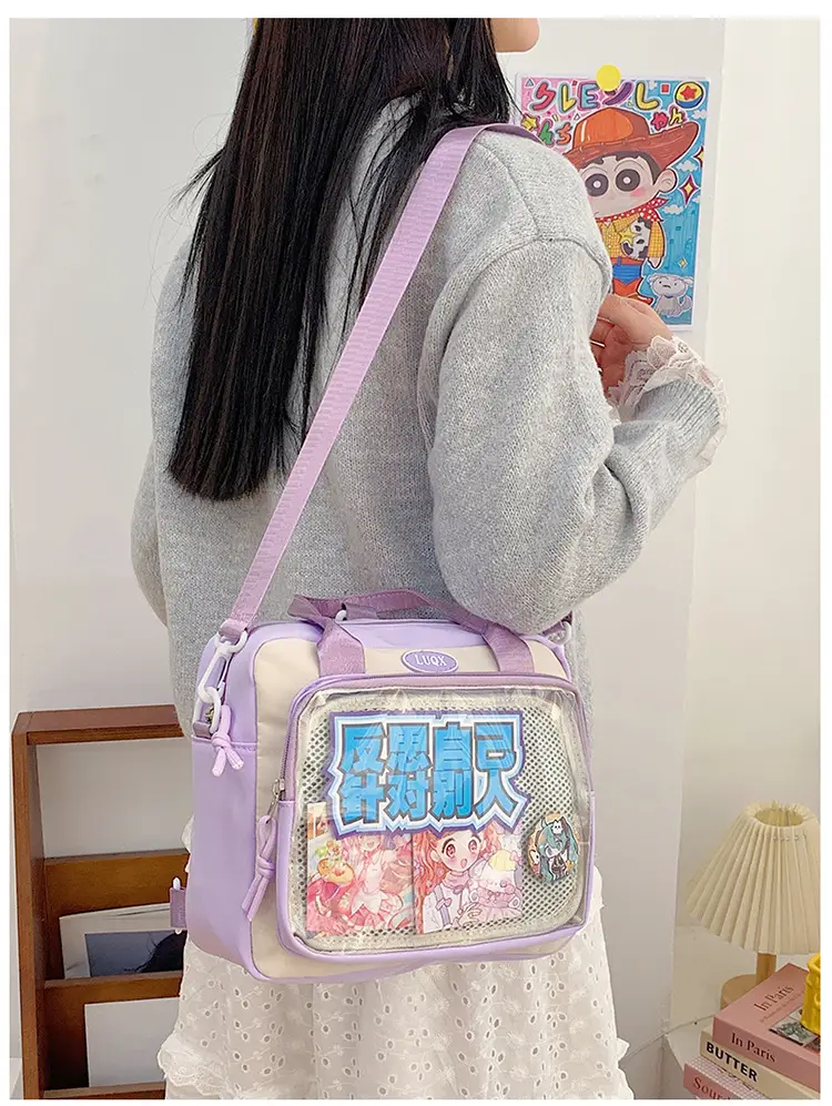 Transparent Student Backpack Cross-Border Large Capacity Fashion Shoulder Messenger Bag — feature 13