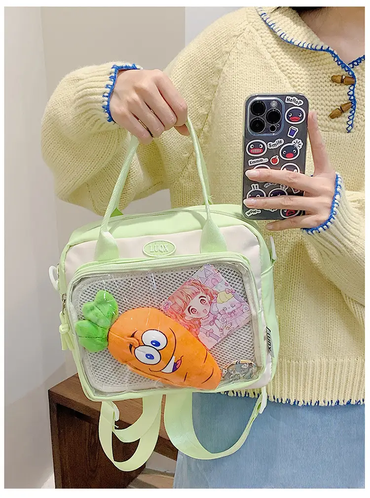 Transparent Student Backpack Cross-Border Large Capacity Fashion Shoulder Messenger Bag — feature 20