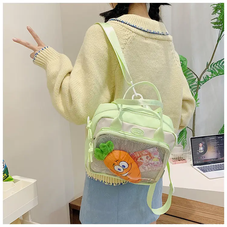 Transparent Student Backpack Cross-Border Large Capacity Fashion Shoulder Messenger Bag — feature 26