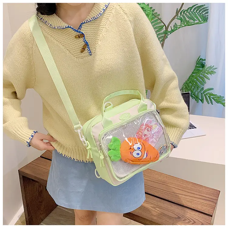 Transparent Student Backpack Cross-Border Large Capacity Fashion Shoulder Messenger Bag — feature 27