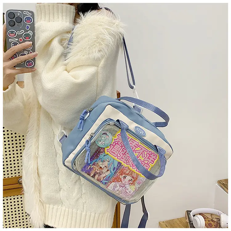 Transparent Student Backpack Cross-Border Large Capacity Fashion Shoulder Messenger Bag — feature 30