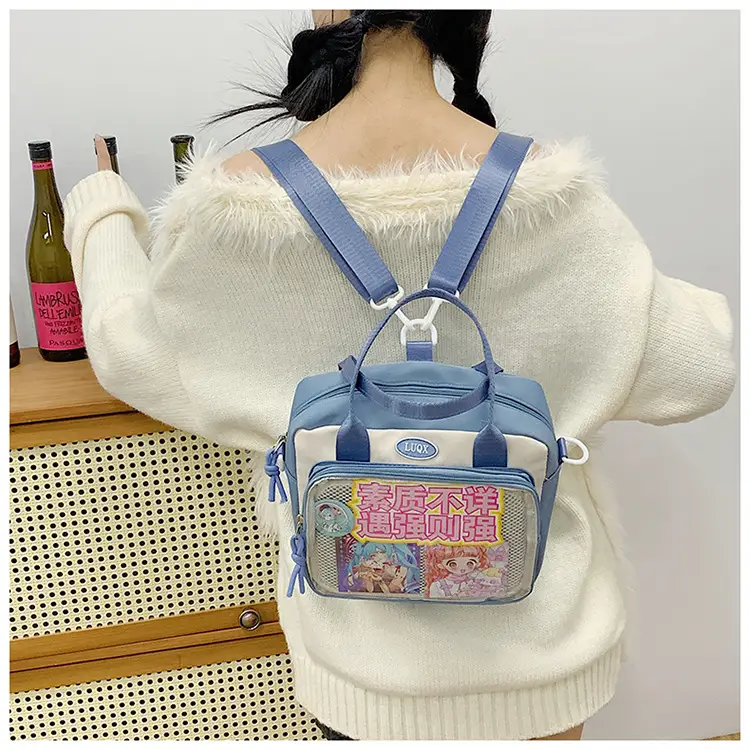 Transparent Student Backpack Cross-Border Large Capacity Fashion Shoulder Messenger Bag — feature 33