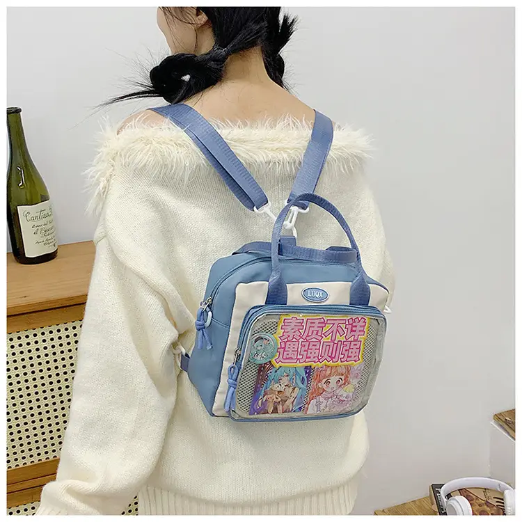 Transparent Student Backpack Cross-Border Large Capacity Fashion Shoulder Messenger Bag — feature 34