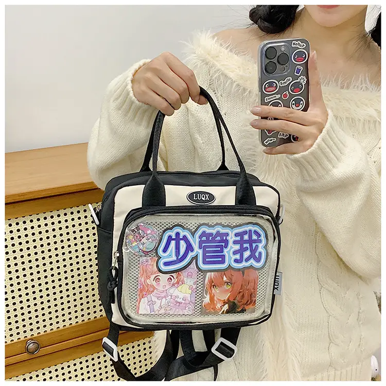 Transparent Student Backpack Cross-Border Large Capacity Fashion Shoulder Messenger Bag — feature 38