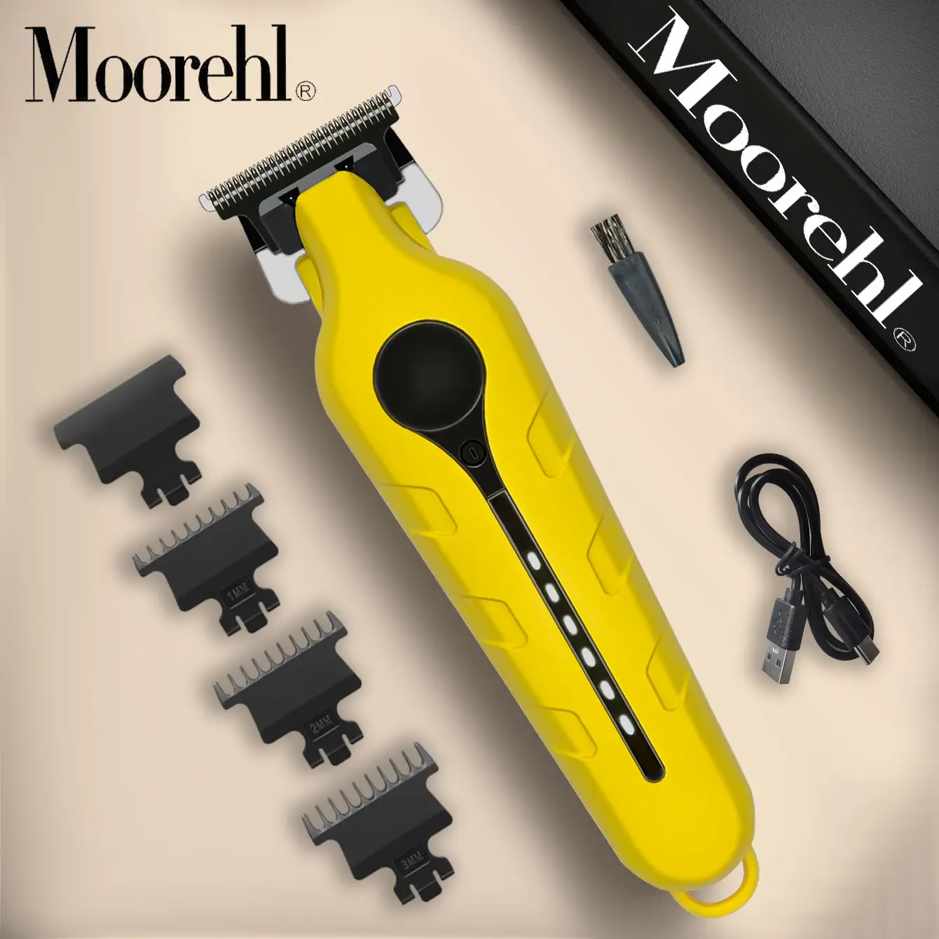 Professional Hair Clipper with 4 Blades & Charging Cable — feature 2