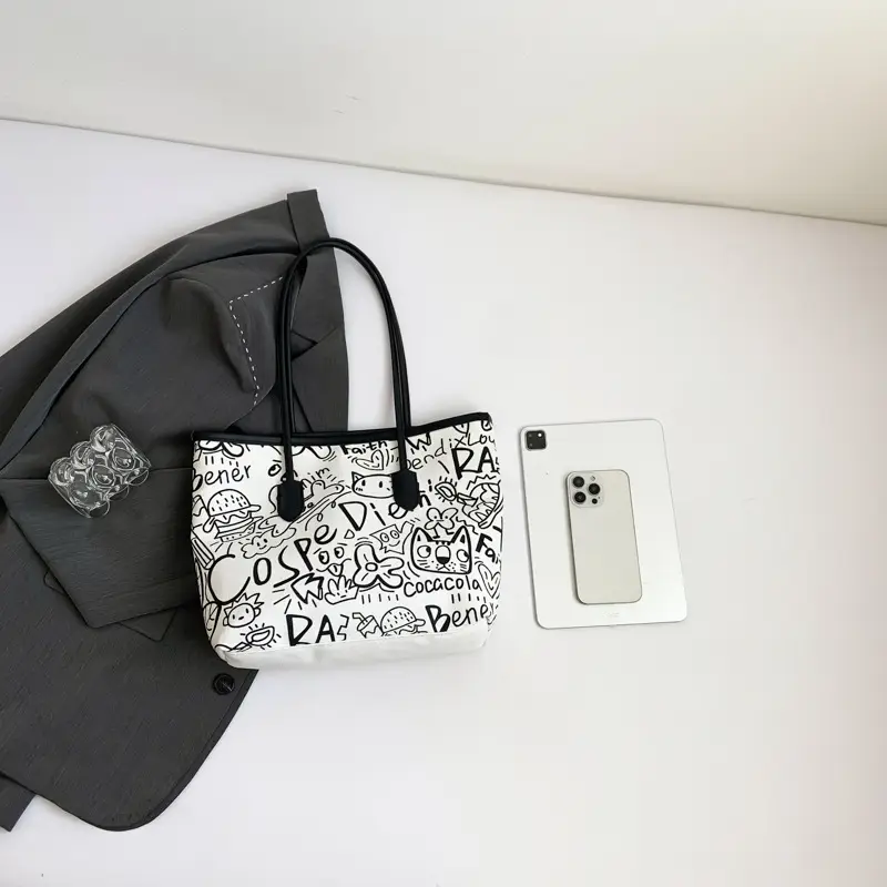Women's Graffiti Canvas Shoulder Bags 2024 New - Image 8