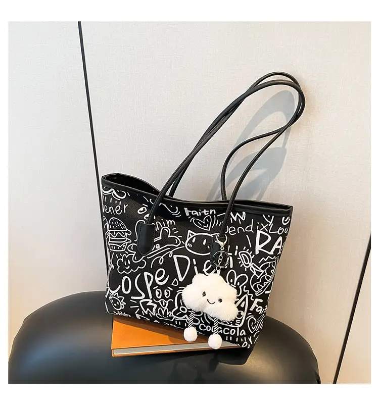 Women's Graffiti Canvas Shoulder Bags 2024 New — feature 21