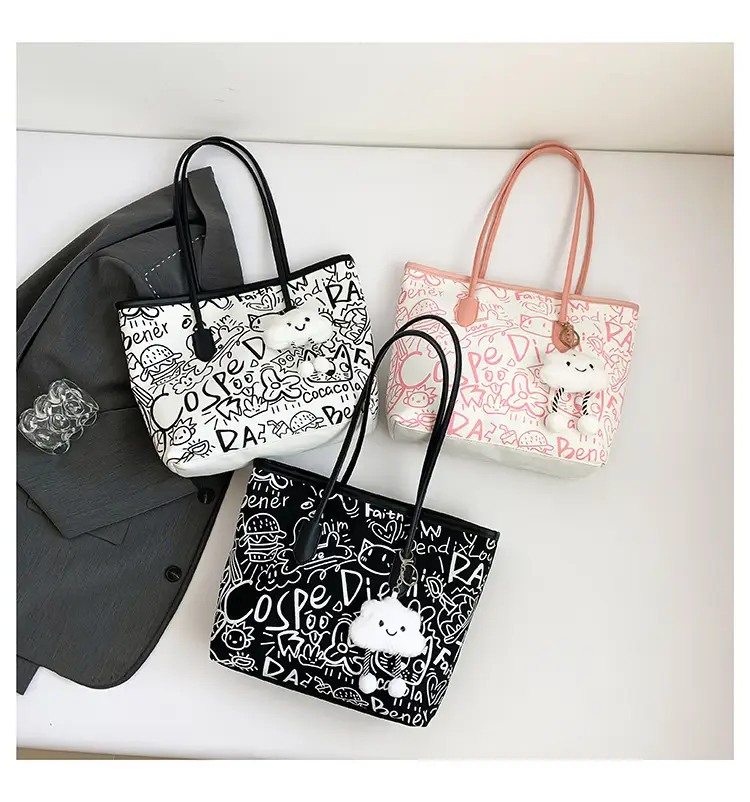 Women's Graffiti Canvas Shoulder Bags 2024 New — feature 24