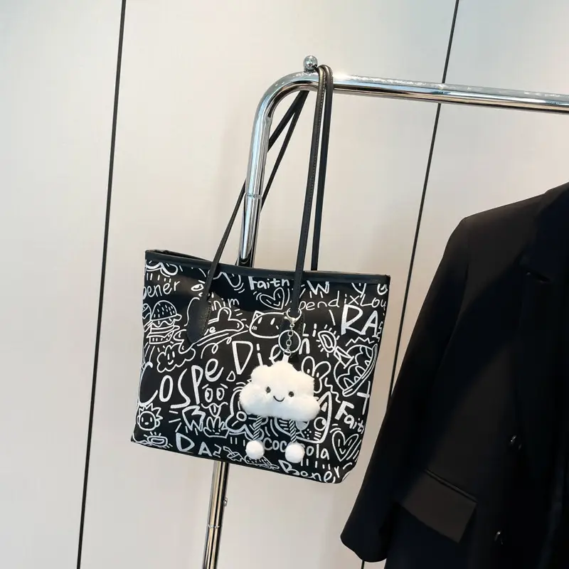 Women's Graffiti Canvas Shoulder Bags 2024 New - Image 4