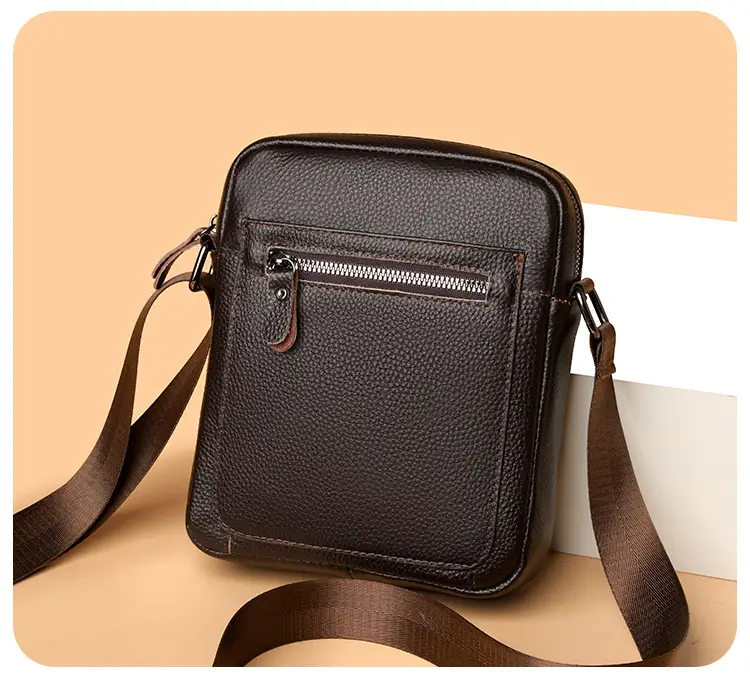Men's Black Crossbody Shoulder Bag Business Commute Casual Fashion — feature 18