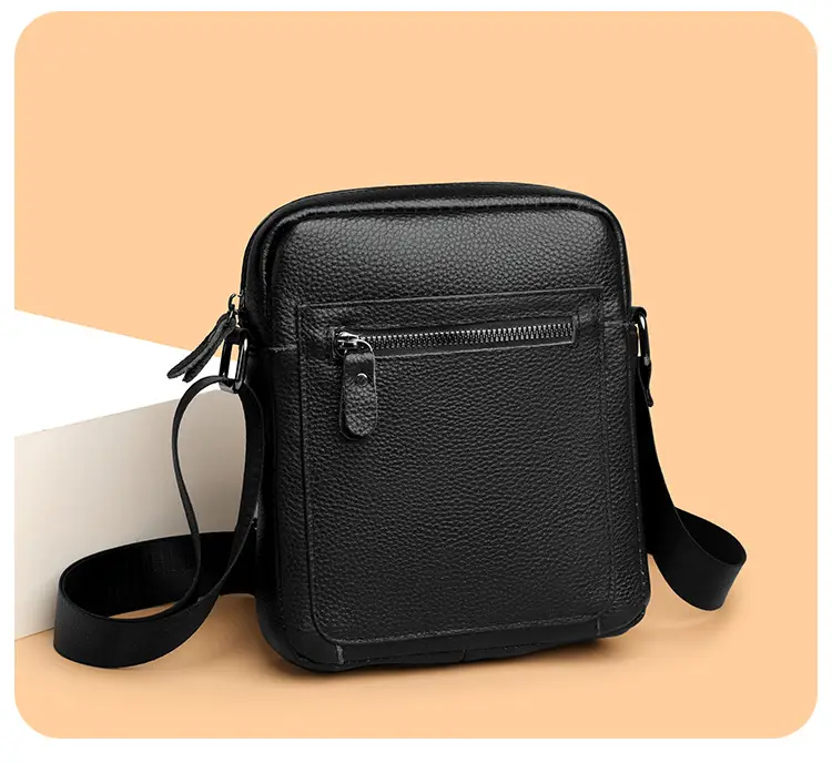 Men's Black Crossbody Shoulder Bag Business Commute Casual Fashion — feature 21