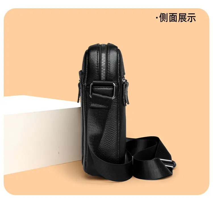 Men's Black Crossbody Shoulder Bag Business Commute Casual Fashion — feature 24