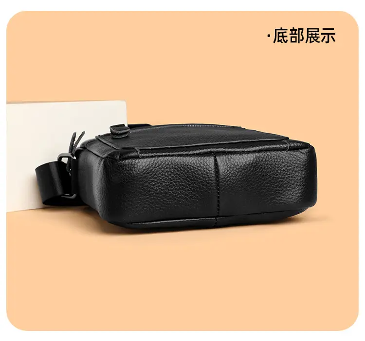 Men's Black Crossbody Shoulder Bag Business Commute Casual Fashion — feature 26