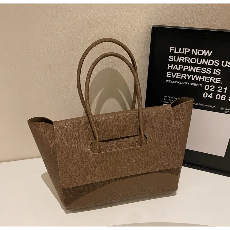 2024 Winter Women's Black Leather Tote Bag Large Capacity — feature 21