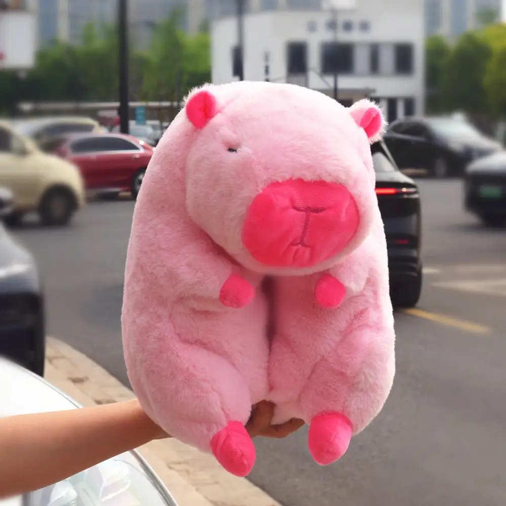Shake Teddy Bear Cotton Slippers Plush Slippers Capibala Slippers Cartoon Capybara Cotton Slippers Wholesale