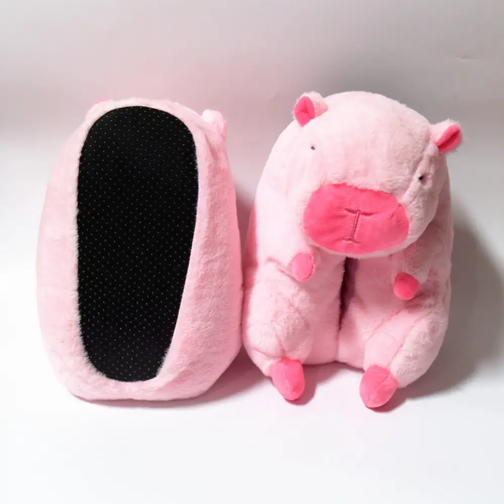Shake Teddy Bear Cotton Slippers Plush Slippers Capibala Slippers Cartoon Capybara Cotton Slippers Wholesale — feature 9