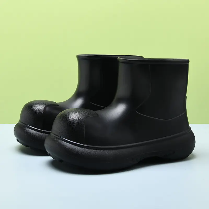 Four Seasons Wearing Rain Boots Women's Summer Non-slip Increased Thick Bottom Rain Boots EVA Advanced Sense Short Tube Waterproof Wear-resistant Water Shoes - Image 5