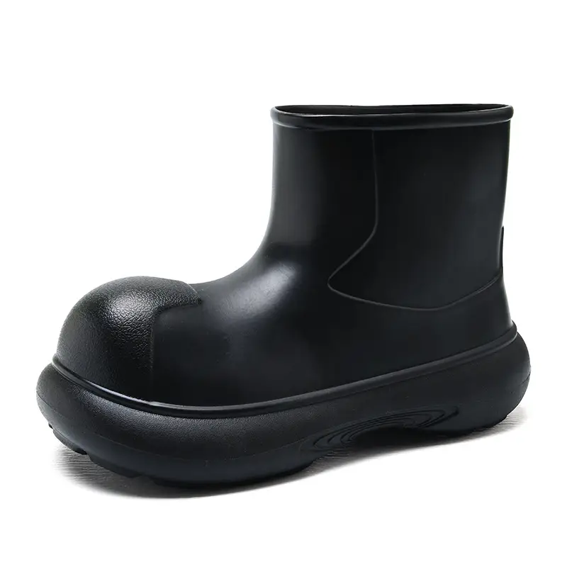 Four Seasons Wearing Rain Boots Women's Summer Non-slip Increased Thick Bottom Rain Boots EVA Advanced Sense Short Tube Waterproof Wear-resistant Water Shoes - Image 8