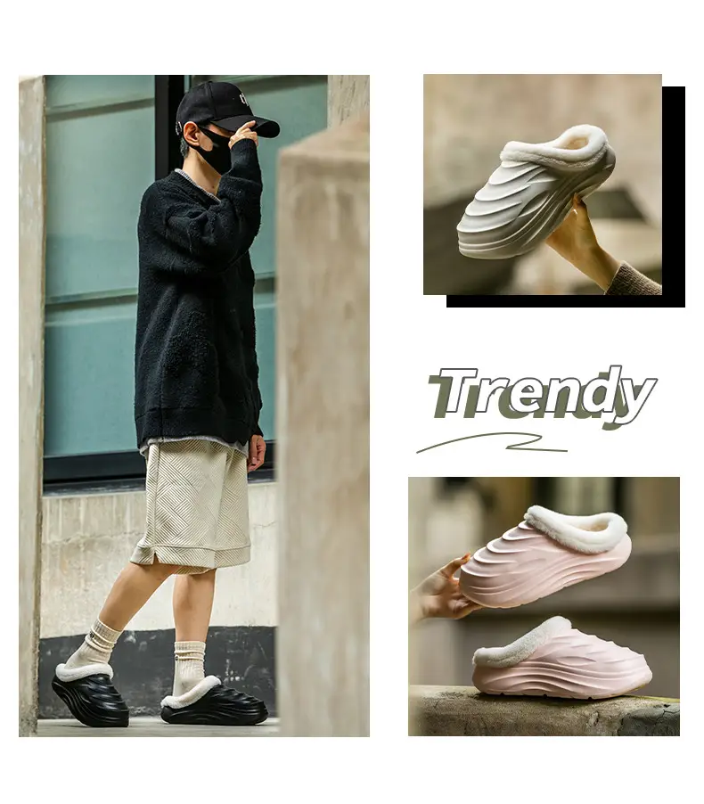 Couple's Cotton Slippers Casual Non-Slip Thick Bottom Home Thick Warm Slippers 2024 Plush Slippers for Outer Wear — feature 10