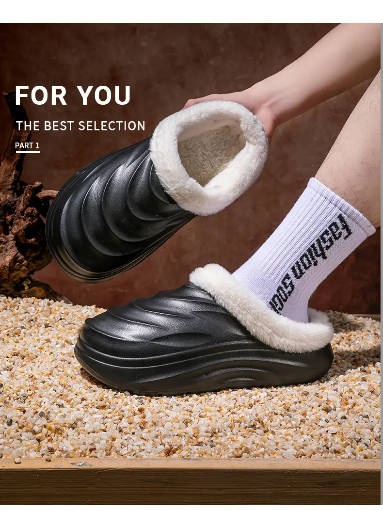 Couple's Cotton Slippers Casual Non-Slip Thick Bottom Home Thick Warm Slippers 2024 Plush Slippers for Outer Wear — feature 12