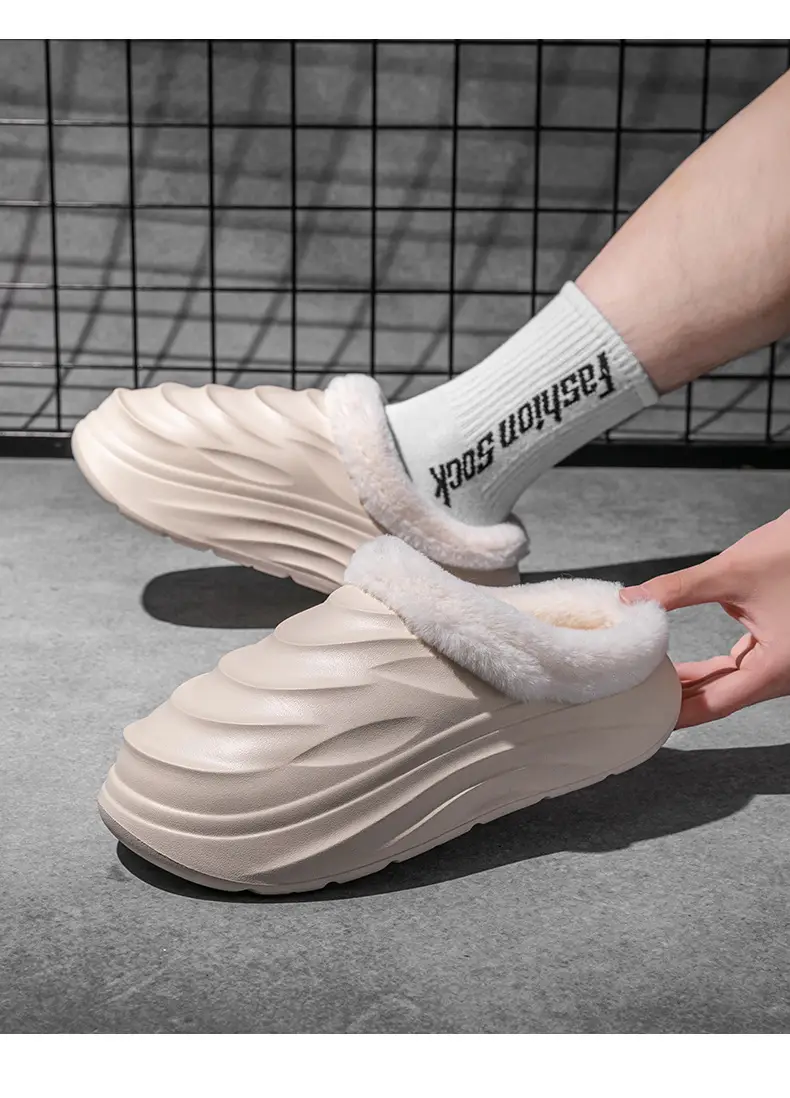 Couple's Cotton Slippers Casual Non-Slip Thick Bottom Home Thick Warm Slippers 2024 Plush Slippers for Outer Wear — feature 16