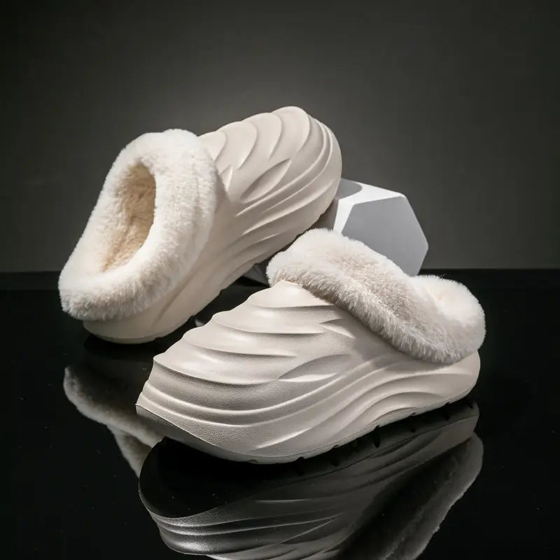 Couple's Cotton Slippers Casual Non-Slip Thick Bottom Home Thick Warm Slippers 2024 Plush Slippers for Outer Wear - Image 4